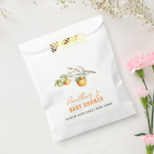 ミニマリストサマーオレンジシトラスベビーシャワー フェイバーバッグ (封をした状態)