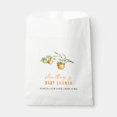 ミニマリストサマーオレンジシトラスベビーシャワー フェイバーバッグ (正面)