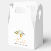 ミニマリストサマーオレンジシトラスベビーシャワー フェイバーボックス (オープン)