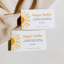 ミニマリストサンオムツラッフルチケット エンクロージャーカード