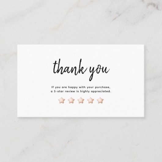 ミニマリストサンキュースモールビジネスディスカウントカード 名刺 (正面)