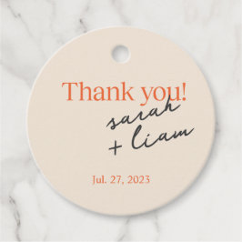 ミニマリストサンキューメッセージカード フェイバータグ