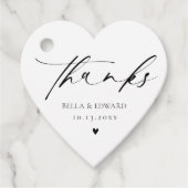 ミニマリストサンキュー結婚式の引き出物ラベル フェイバータグ (正面)