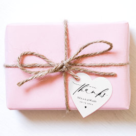 ミニマリストサンキュー結婚式の引き出物ラベル フェイバータグ