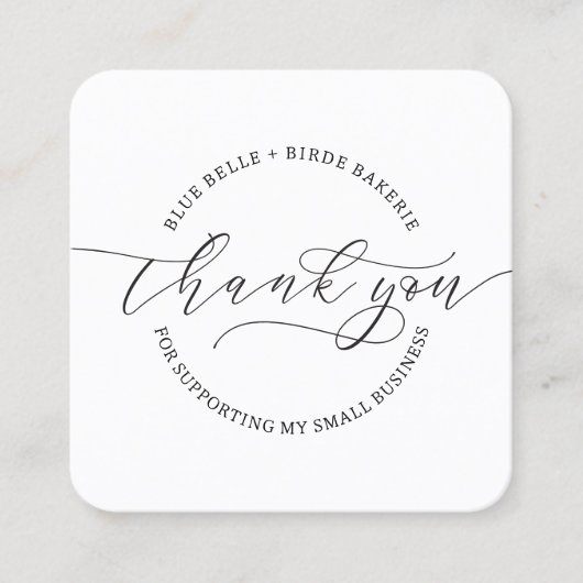 ミニマリストサンスクリプカスタムトブランディング スクエア名刺 (正面)