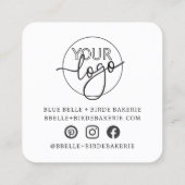 ミニマリストサンスクリプカスタムトブランディング スクエア名刺 (裏面)