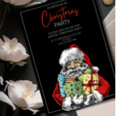 ミニマリストサンタクリスマスパーティー招待状，クリスマス 招待状