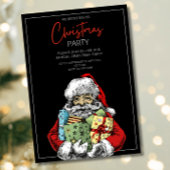 ミニマリストサンタクリスマスパーティー招待状,クリスマス 招待状