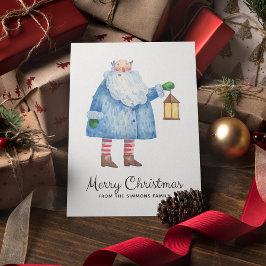 ミニマリストサンタメリークリスマスホリデーカード シーズンカード