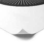 ミニマリストサークルのアイリス白黒ポスター ポスター (角)