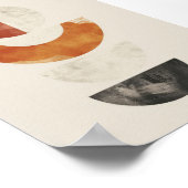 ミニマリストサークル抽象芸術ボーホ ポスター (角)