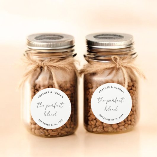 ミニマリストザパーフェクトブレンド結婚式の引き出物 ラウンドシール