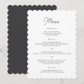 ミニマリストシェル型スクリプト結婚式メニューカード 招待状 (正面/裏面)