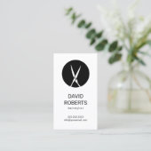 ミニマリストシザーロゴ美容師美しいサロン 名刺 (スタンド正面)