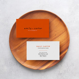 ミニマリストシックでCaptivate:トレンディーオレンジ 名刺