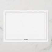 ミニマリストシックなフレームの個人文房具 箔招待状 (裏面)