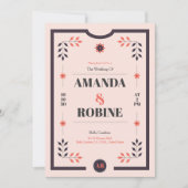 ミニマリストシックな審美的エレガントな結婚式 招待状 (正面)