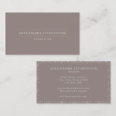 ミニマリストシッククリエイティブアールデコタウペブラウン 名刺 (正面/裏面)