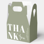 ミニマリストシックセージはっきりしたグリーンありがとうご結婚ざい フェイバーボックス (オープン)