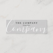 ミニマリストシックタイプ落ち着いたグレーミニ名刺