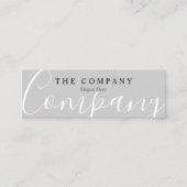 ミニマリストシックタイプ落ち着いたグレーミニ名刺 スキニー名刺 (正面)