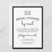 ミニマリストシックブライダルシャワーバイメール 招待状 (正面)