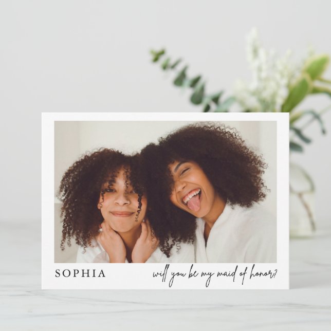 ミニマリストシックブラックフォトメイド・オブ・オーナー（花嫁付き添い人）提案 (スタンド正面)