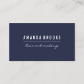 ミニマリストシックブルービジネスカード 名刺 (正面)