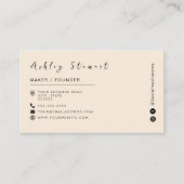 ミニマリストシックボホプロフェッショナルブランディングロゴ 名刺 (正面)