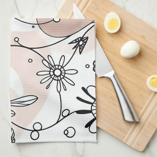 ミニマリストシックボホ抽象芸術ビベス キッチンタオル (四つ折り)