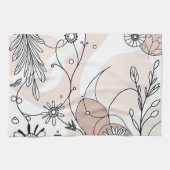 ミニマリストシックボホ抽象芸術ビベス キッチンタオル (横)