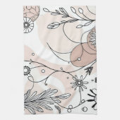 ミニマリストシックボホ抽象芸術ビベス キッチンタオル (縦)