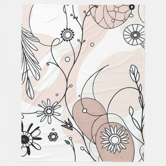 ミニマリストシックボホ抽象芸術ビベス フリースブランケット (正面)