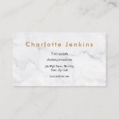 ミニマリストシックマーブルプロフェッショナル 名刺 (裏面)