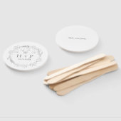 ミニマリストシックモノグラムフォーマルズ結婚カクテル ハンドファン (組立なし)