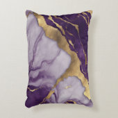 ミニマリストシック子供部屋ベビーガールパープルマーブル アクセントクッション (正面(垂直))