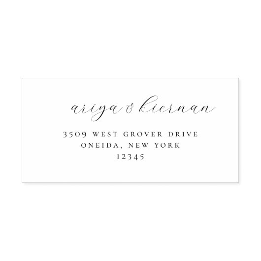 ミニマリストシック差出人住所ゴム印 ラバースタンプ (インプリント)