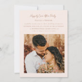 ミニマリストシック披露宴結婚のみ 招待状 (正面)