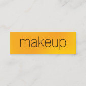 ミニマリストシック文字イエローブレンド背景 スキニー名刺 (正面)