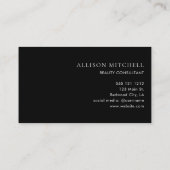 ミニマリストシック書道ブラック 名刺 (裏面)