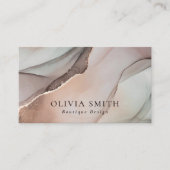 ミニマリストシック水彩色 名刺 (正面)