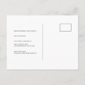 ミニマリストシック白い大理石移動 案内ポストカード (裏面)