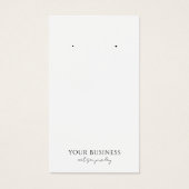 ミニマリストシック白黒ジュエリーディスプレイカード (正面)