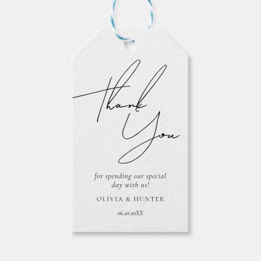 ミニマリストシック結婚式の引き出物ギフトラベル ギフトタグ (正面)