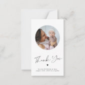 ミニマリストシックMINI SIZEフォトベビー感謝していユー ノートカード (正面)