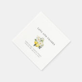 ミニマリストシトラス開花フラットサンキューユナイテッド スタンダードカクテルナプキン (角)