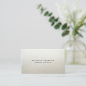 ミニマリストシルバーシンプルプロフェッショナル 名刺 (スタンド正面)