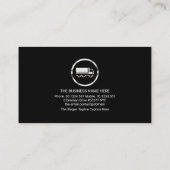 ミニマリストシルバーセミトラックホーム引越し業者 名刺 (裏面)