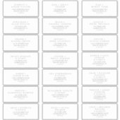 ミニマリストシルバータイポグラフィゲスト住所 シール (正面)