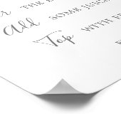 ミニマリストシルバーブライダルシャワーミモザバーサイン ポスター (角)